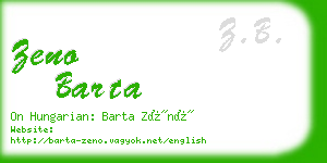 zeno barta business card